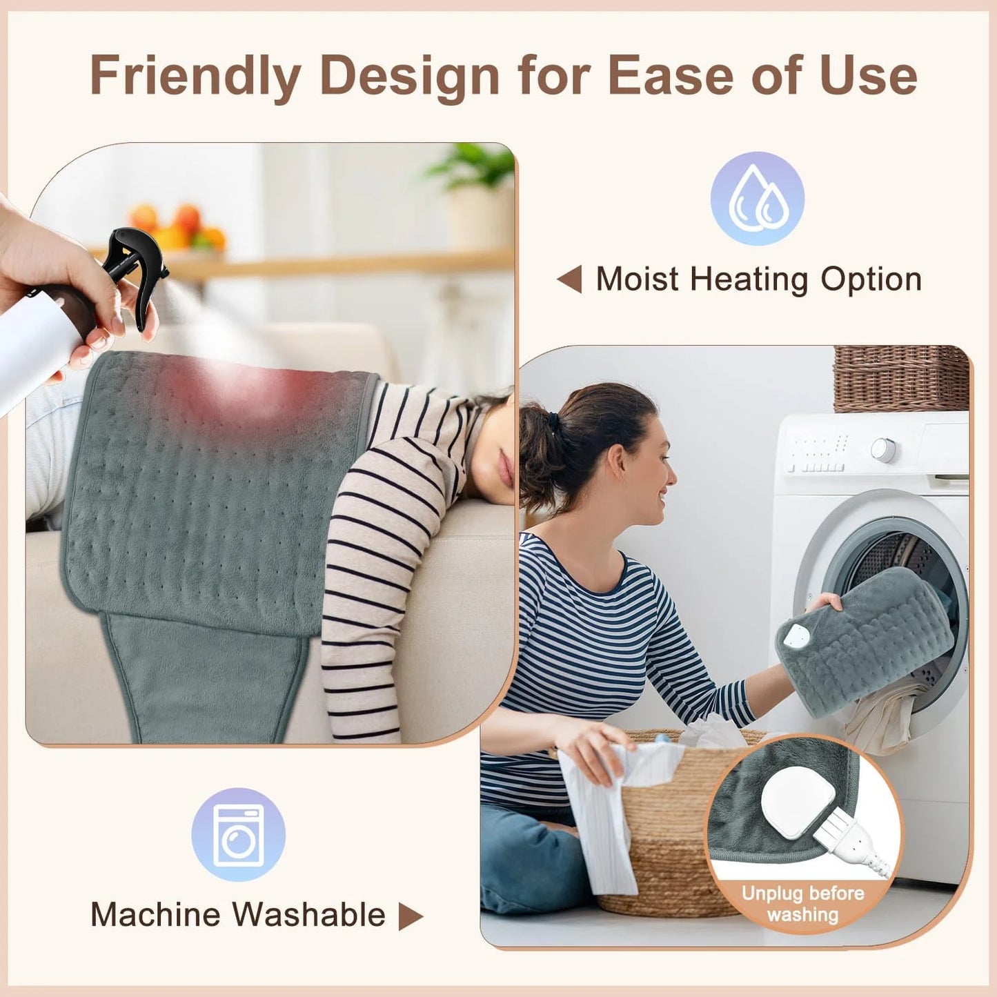 Instant Relief Back Pain Heating Pad