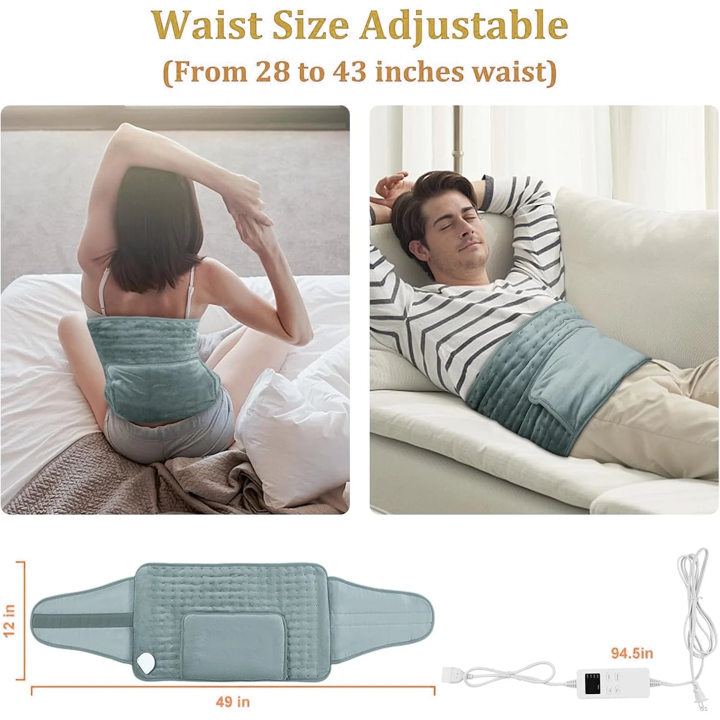Instant Relief Back Pain Heating Pad